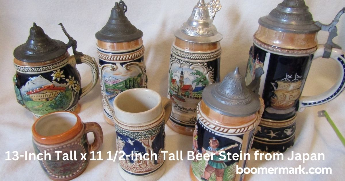 13-Inch Tall x 11 1/2-Inch Tall Beer Stein from Japan: A Unique Collector’s Treasure