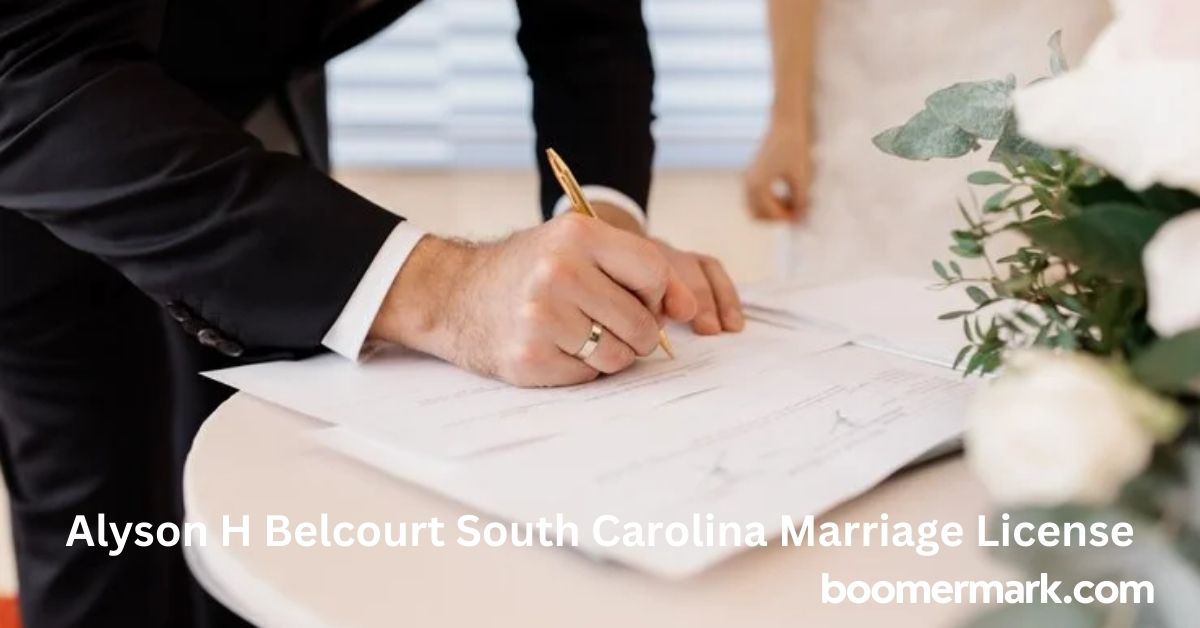 Alyson H Belcourt South Carolina Marriage License